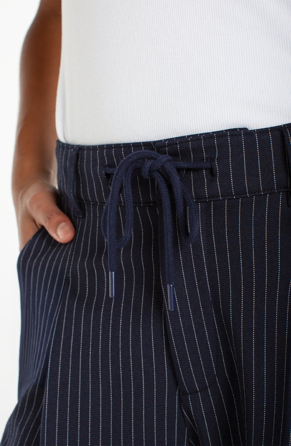 Wide Leg Stripe Pleated Trouser Pant from Liverpool - High Call Outfitters
