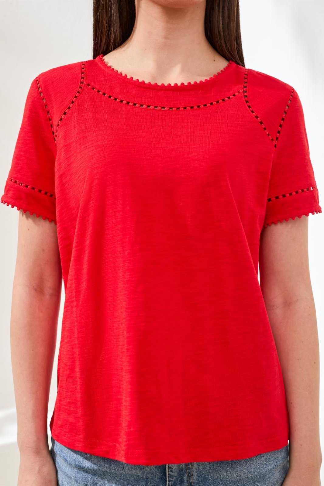 Dotted Lace Top from Tribal - High Call Outfitters