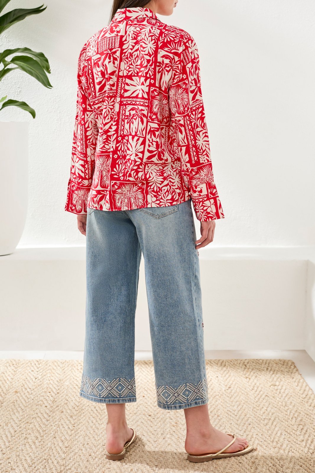 Long Sleeve Print Blouse from Tribal - High Call Outfitters