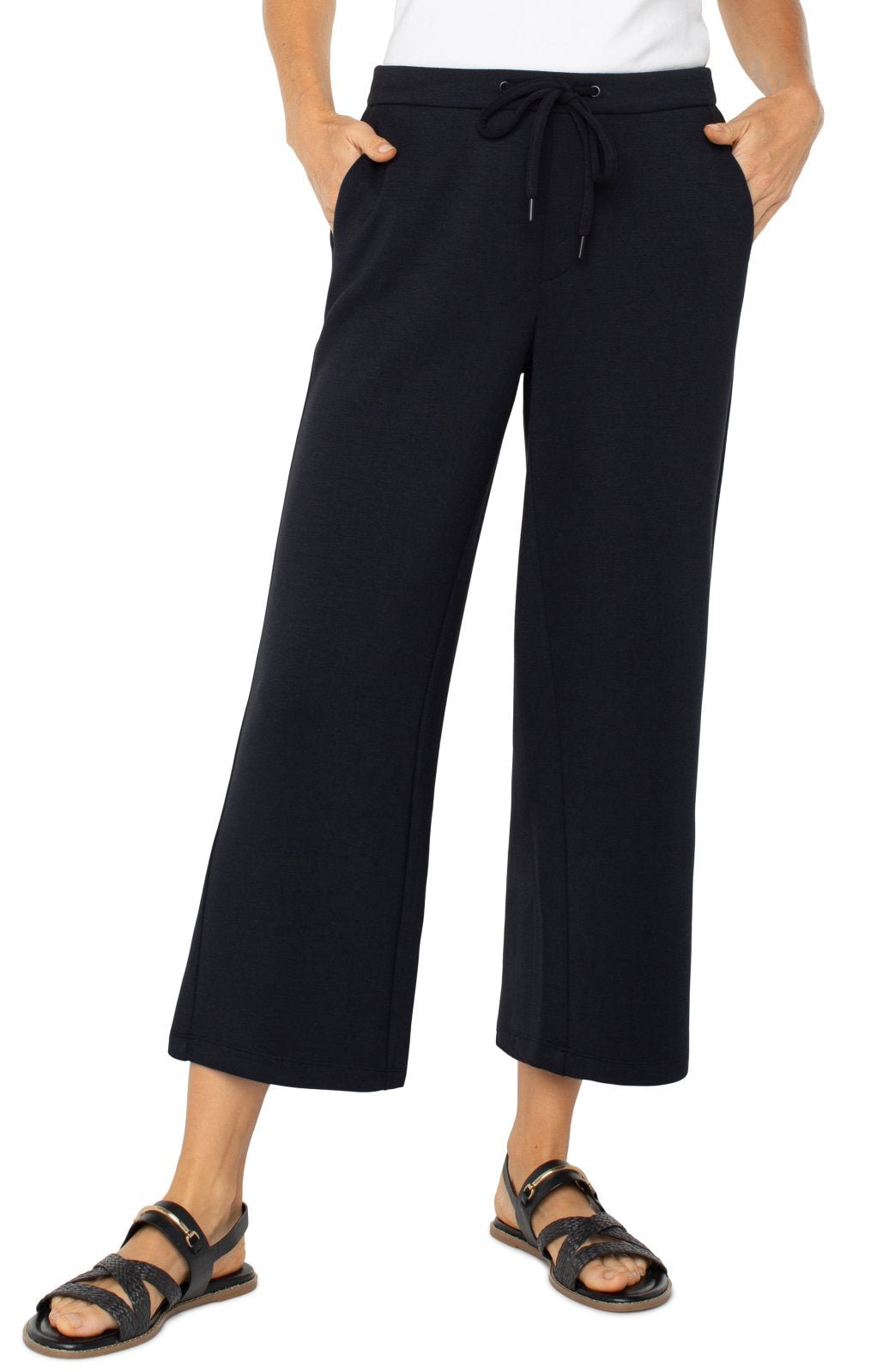 Pull On Wide Leg Crop Trouser from Liverpool - High Call Outfitters