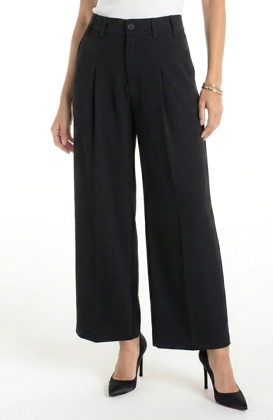 High Rise Pleated Wide Leg Trouser from Liverpool - High Call Outfitters