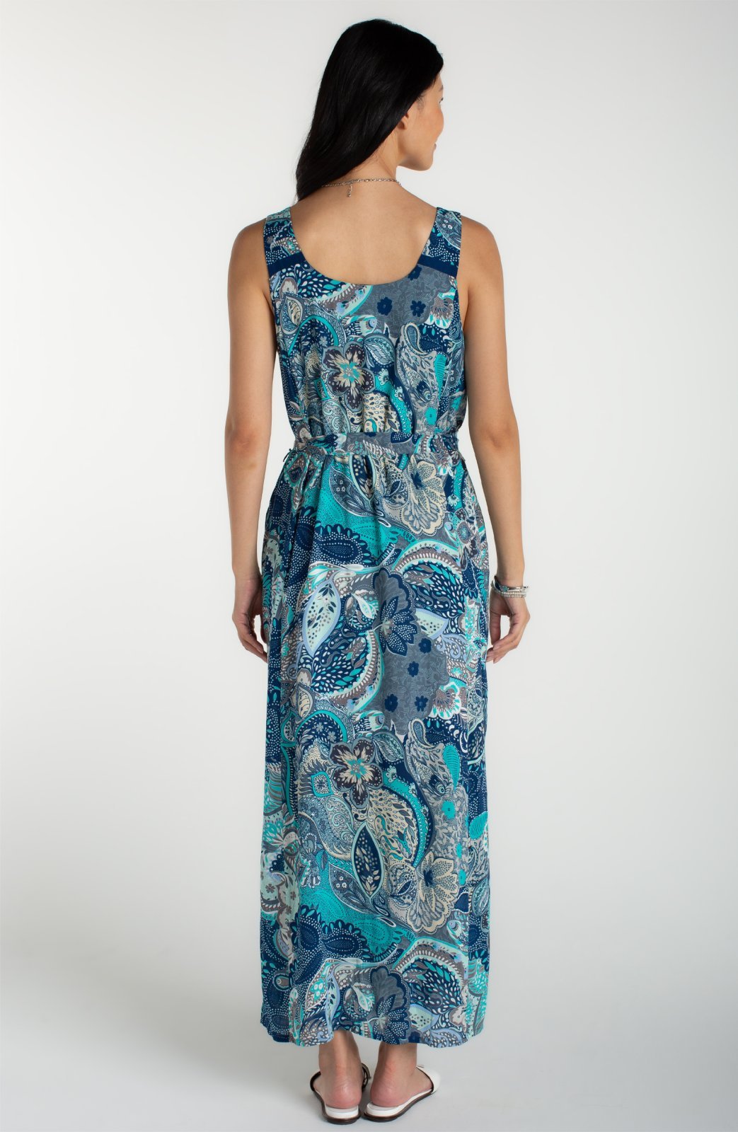 Sleeveless Woven Maxi Dress with Self Belt from Liverpool - High Call Outfitters