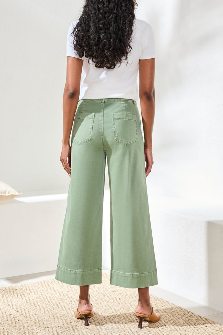 Comfort Stretch High Rise Palazzo Crop Pant from Tribal - High Call Outfitters