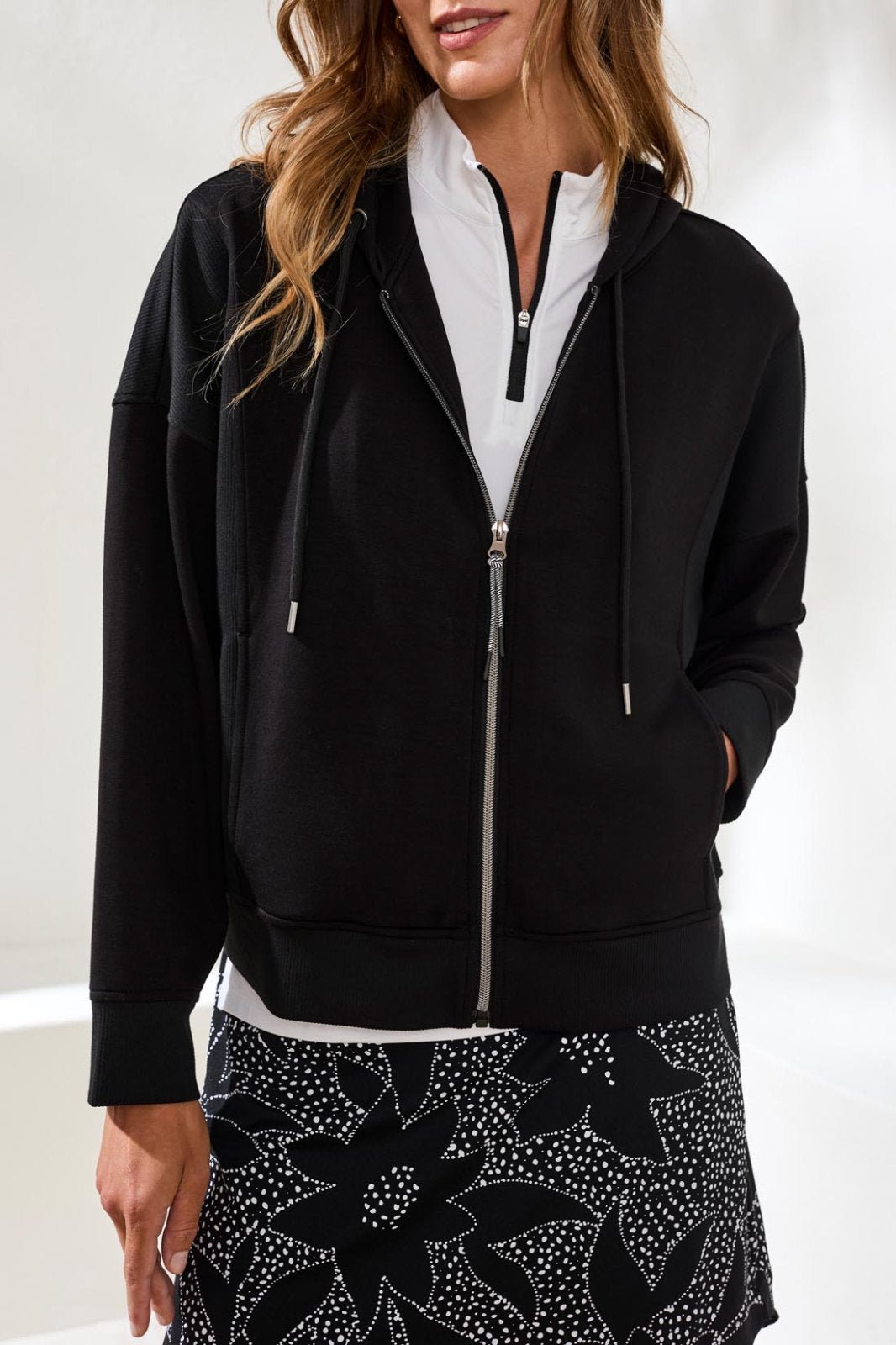 Techno Lux Hooded Jacket with Combo Fabric from Tribal - High Call Outfitters