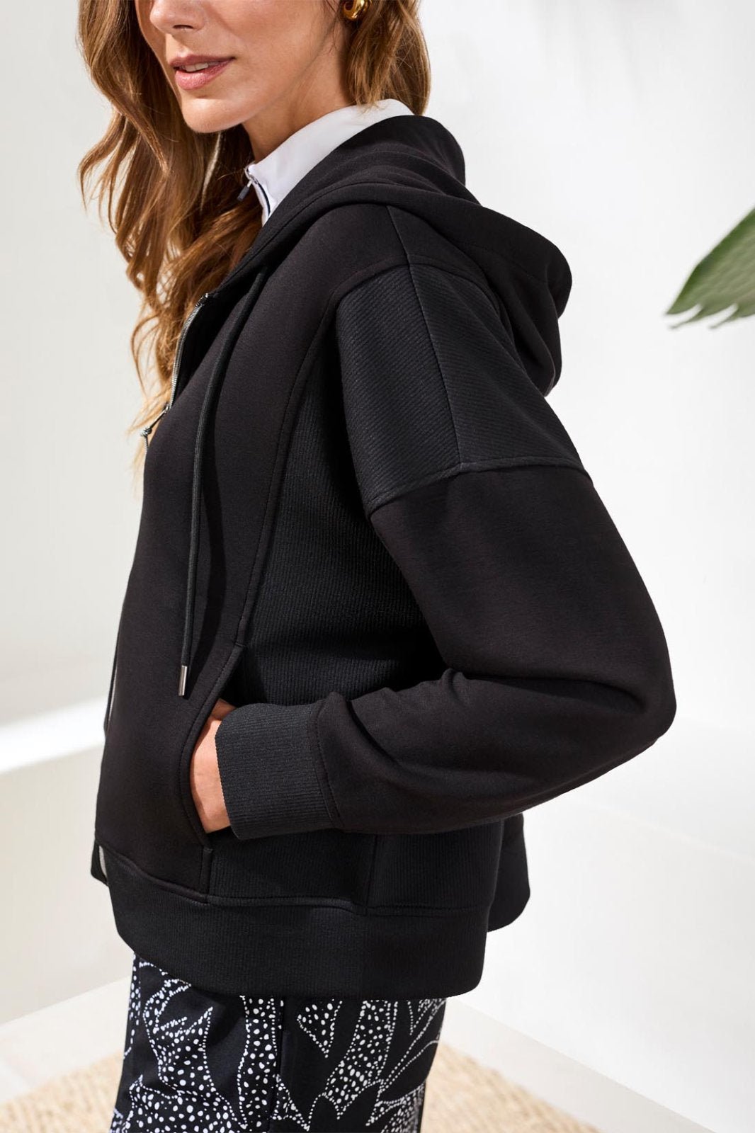 Techno Lux Hooded Jacket with Combo Fabric from Tribal - High Call Outfitters