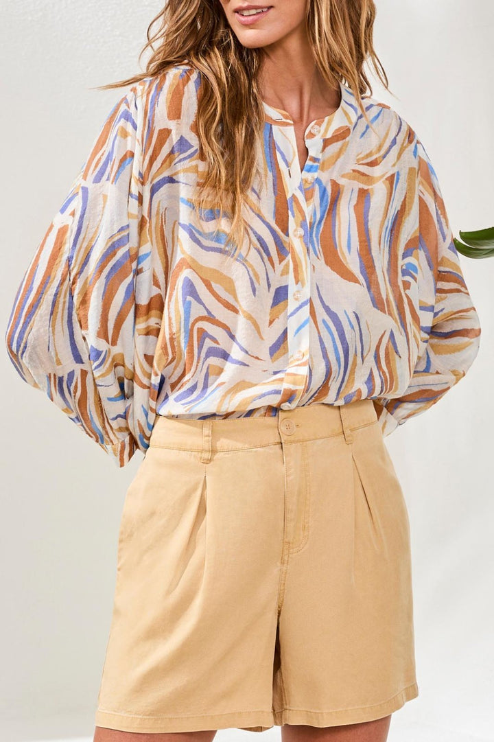 Flowy Pleated Wide Short with Elastic Back from Tribal - High Call Outfitters