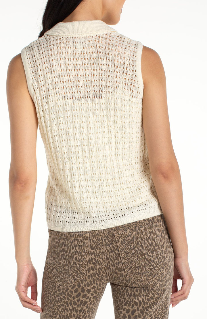 Sleeveless Johnny Collar Sweater from Liverpool - High Call Outfitters