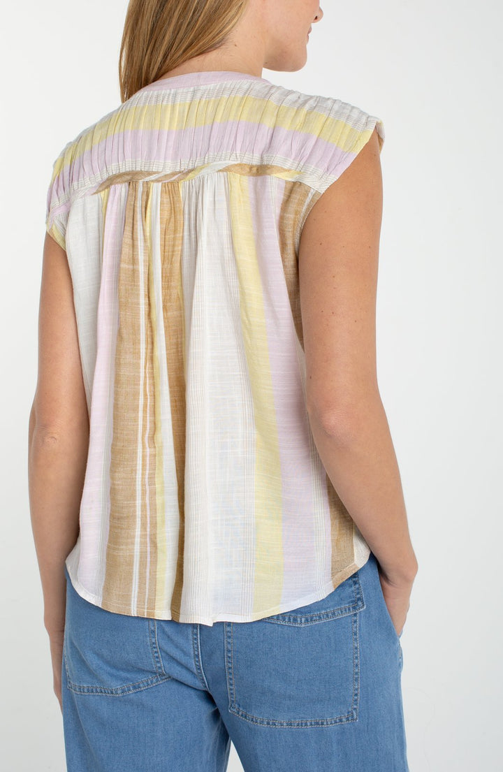 Dolman Button Front Woven Blouse from Liverpool - High Call Outfitters