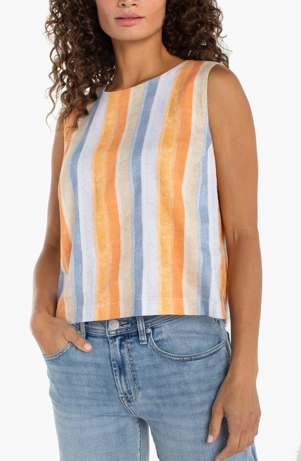 Sleeveless Shell Top with Button Back from Liverpool - High Call Outfitters
