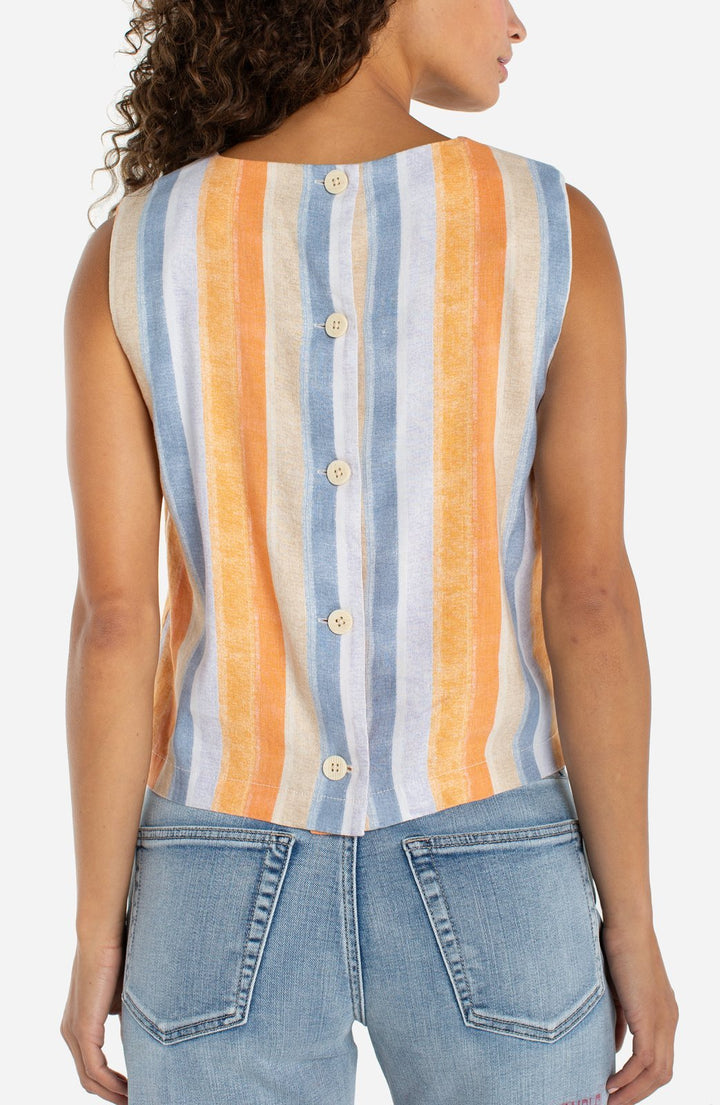 Sleeveless Shell Top with Button Back from Liverpool - High Call Outfitters