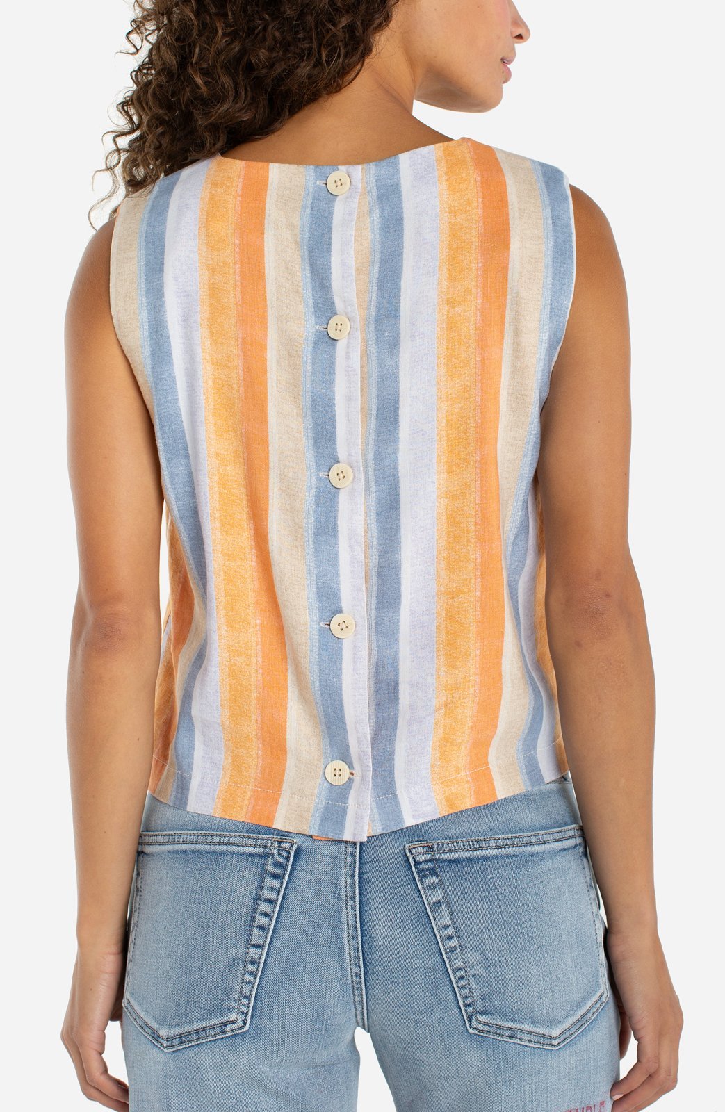 Sleeveless Shell Top with Button Back from Liverpool - High Call Outfitters