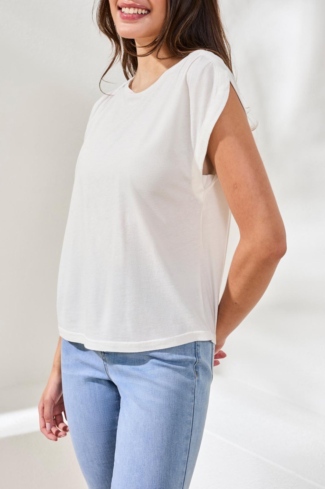 Boat Neck Cap Sleeve Top from Tribal - High Call Outfitters