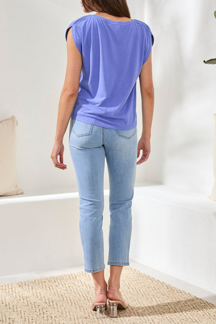 Boat Neck Cap Sleeve Top from Tribal - High Call Outfitters
