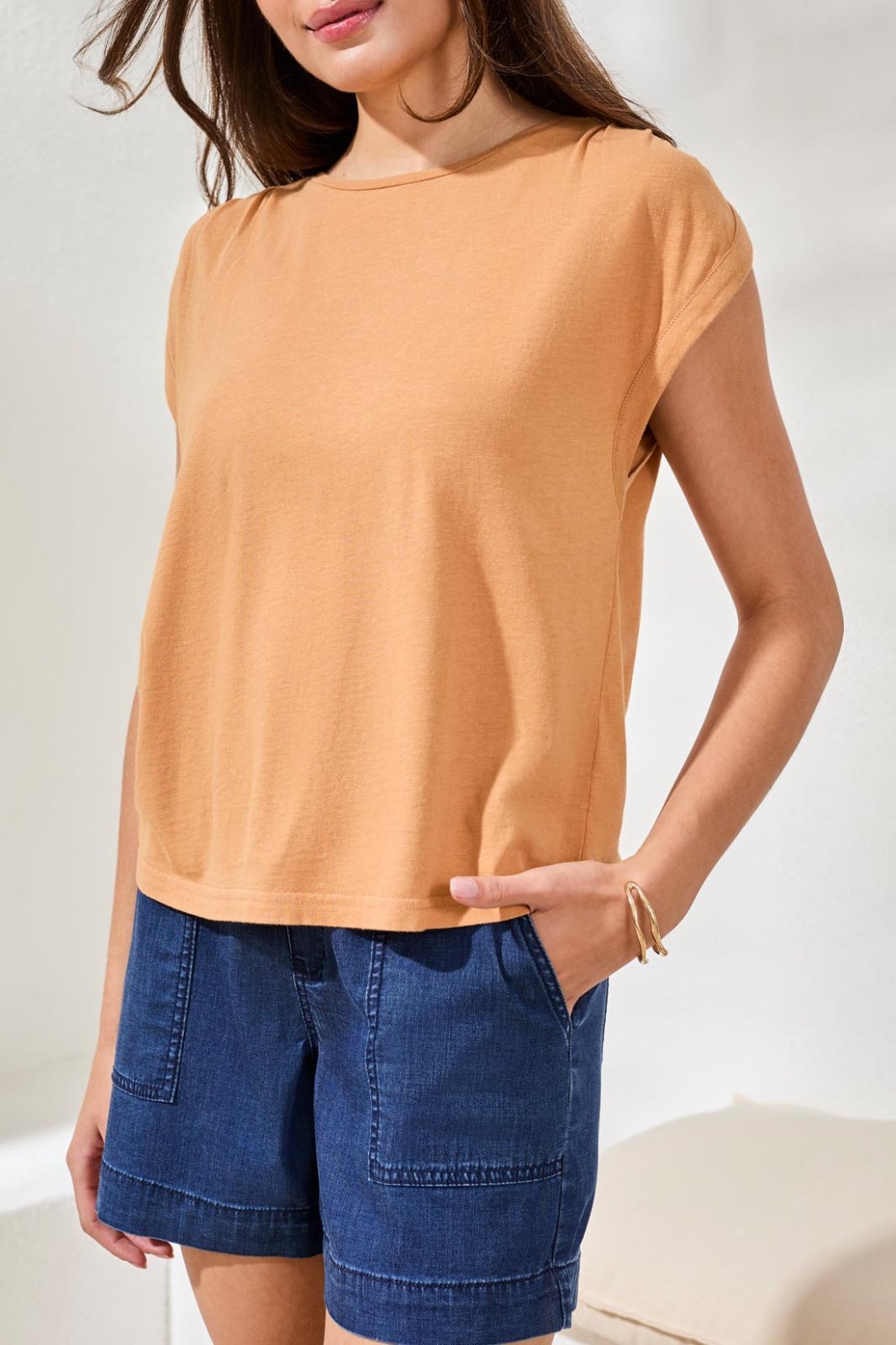 Boat Neck Cap Sleeve Top from Tribal - High Call Outfitters