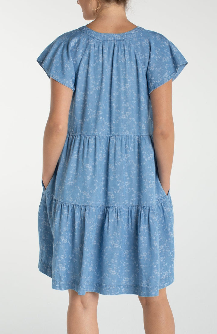 Tiered Flutter Sleeve Dress from Liverpool - High Call Outfitters