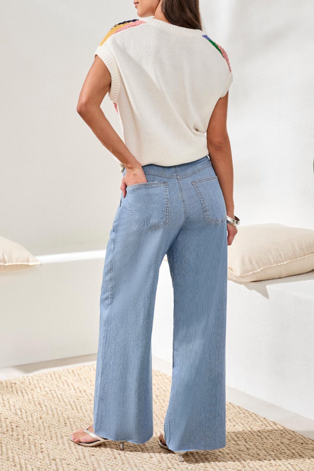 Audrey Pleated Wide Leg Trouser from Tribal - High Call Outfitters