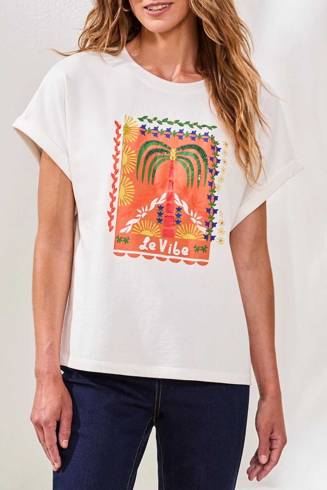 Tropical Beaded Dolman Top from Tribal - High Call Outfitters
