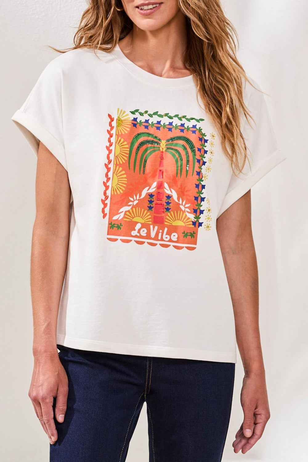 Tropical Beaded Dolman Top from Tribal - High Call Outfitters