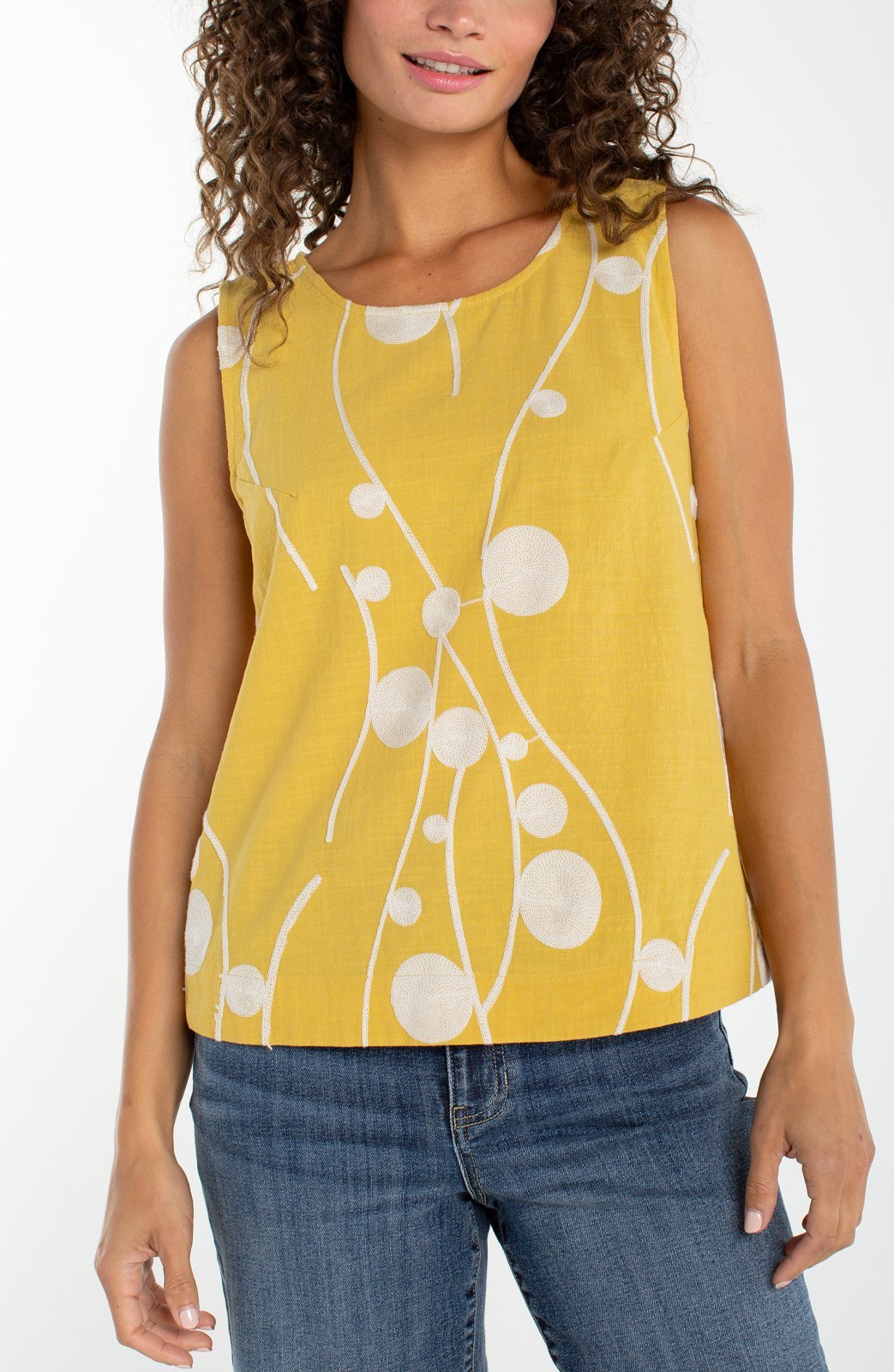 Sleeveless Embroidered Top from Liverpool - High Call Outfitters