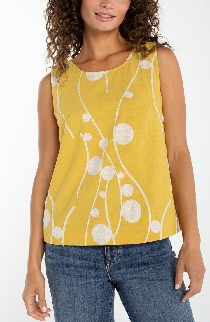 Sleeveless Embroidered Top from Liverpool - High Call Outfitters