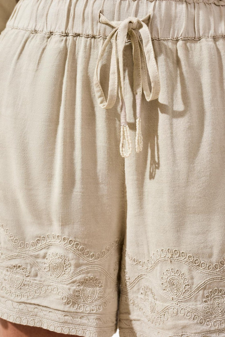 Embroidered Pull On Shorts from Tribal - High Call Outfitters