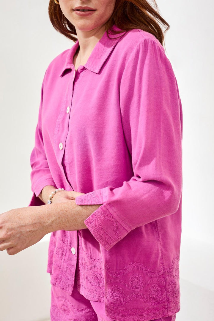 Embroidered Button Front Top from Tribal - High Call Outfitters