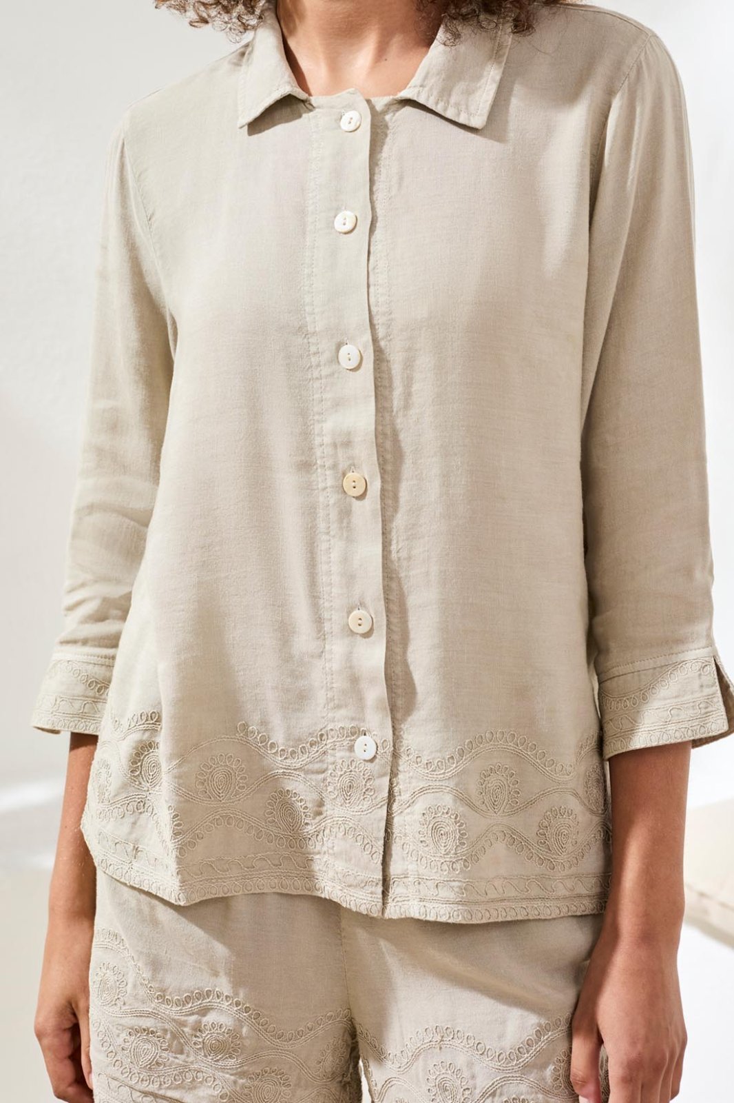 Embroidered Button Front Top from Tribal - High Call Outfitters