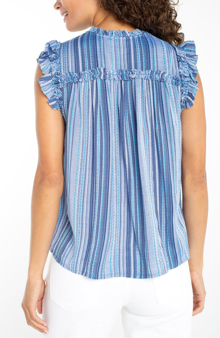 Flutter Sleeve Woven Sleeveless Top from Liverpool - High Call Outfitters