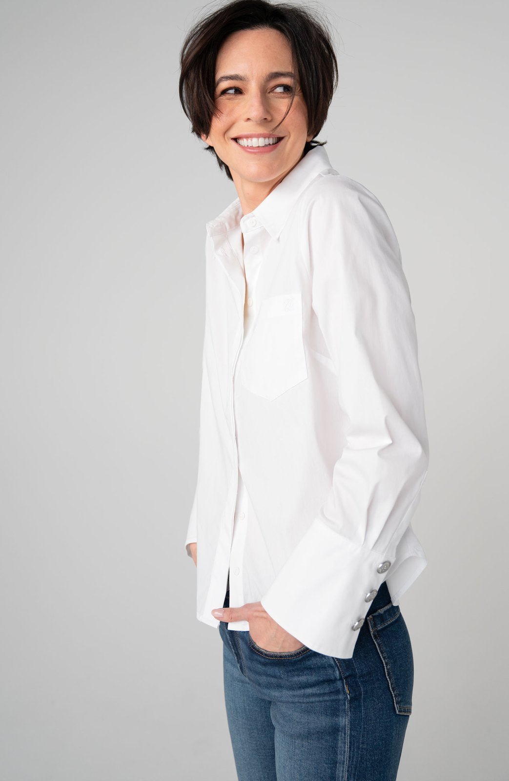 3 Button Cuff Woven Shirt from Liverpool - High Call Outfitters