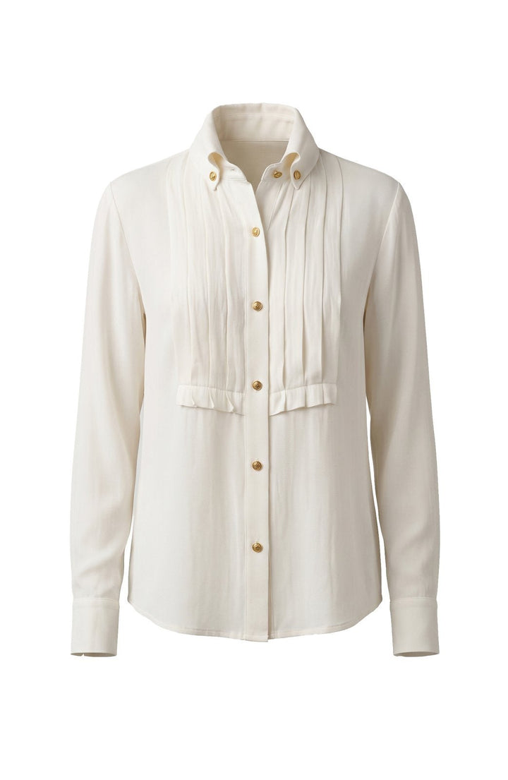 Long Sleeve Tuxedo Woven Top from Liverpool - High Call Outfitters