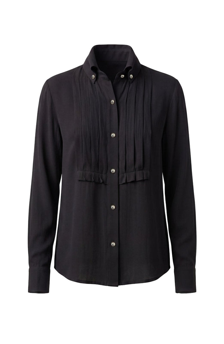 Long Sleeve Tuxedo Woven Top from Liverpool - High Call Outfitters