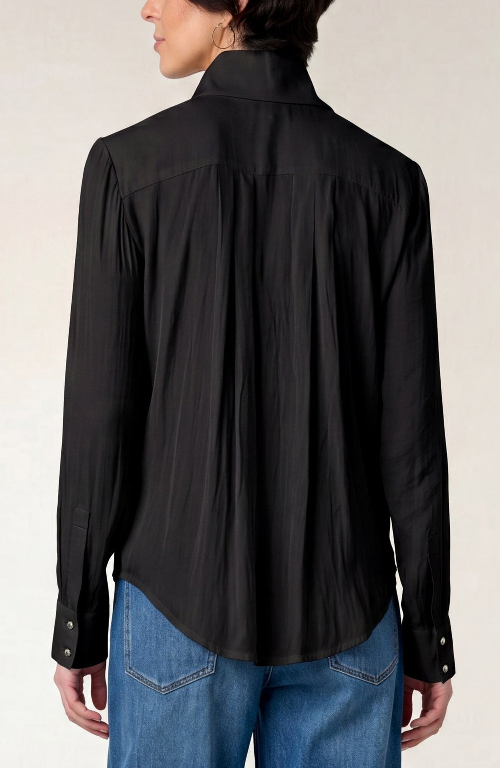 Long Sleeve Tuxedo Woven Top from Liverpool - High Call Outfitters