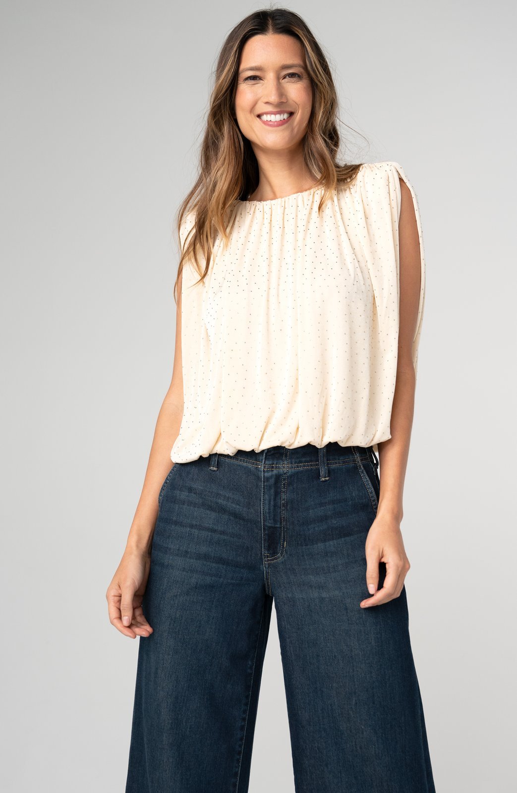 Sleeveless Draped Knit Top from Liverpool - High Call Outfitters