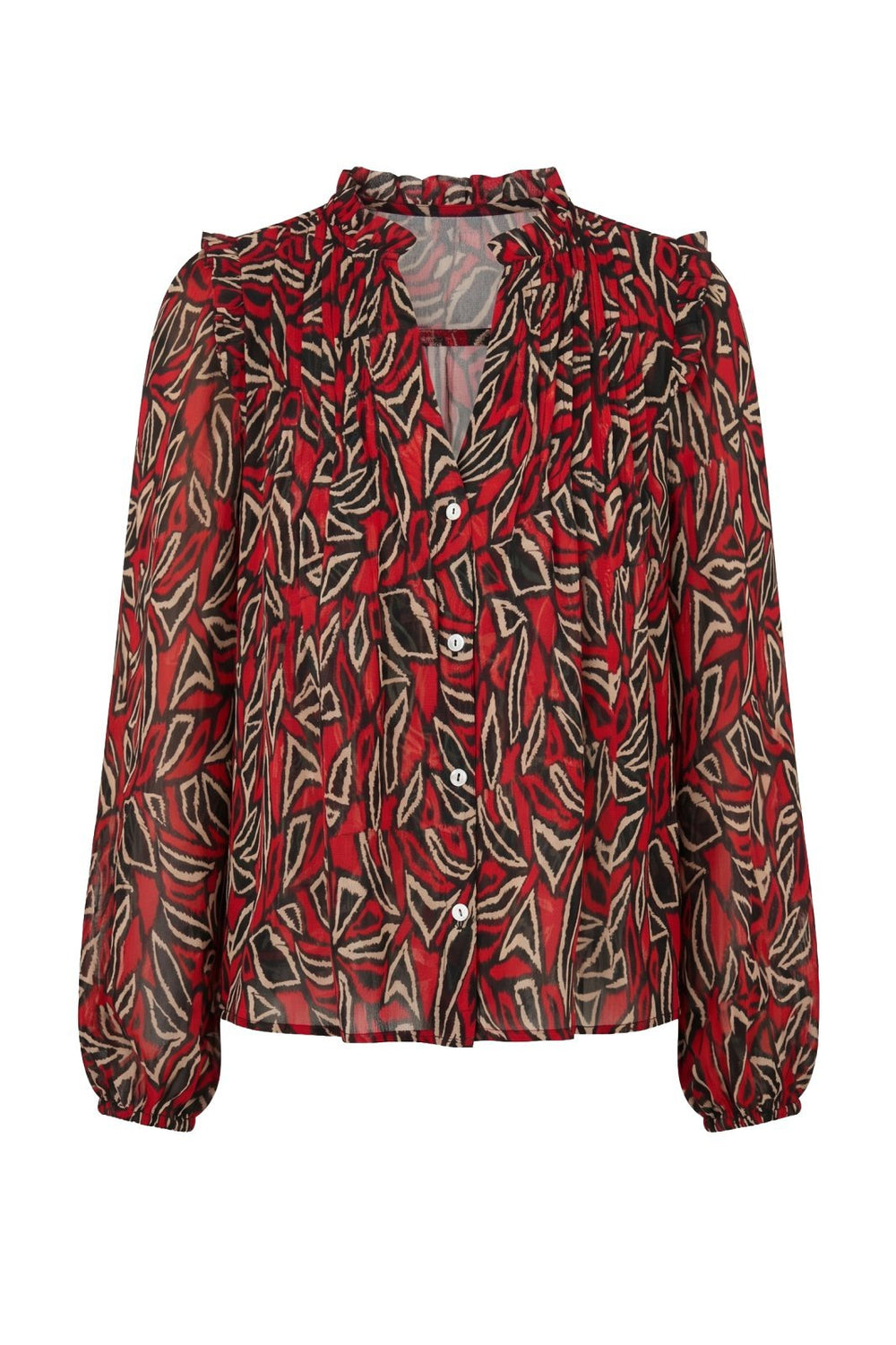 Pintuck Printed Blouse from Liverpool - High Call Outfitters