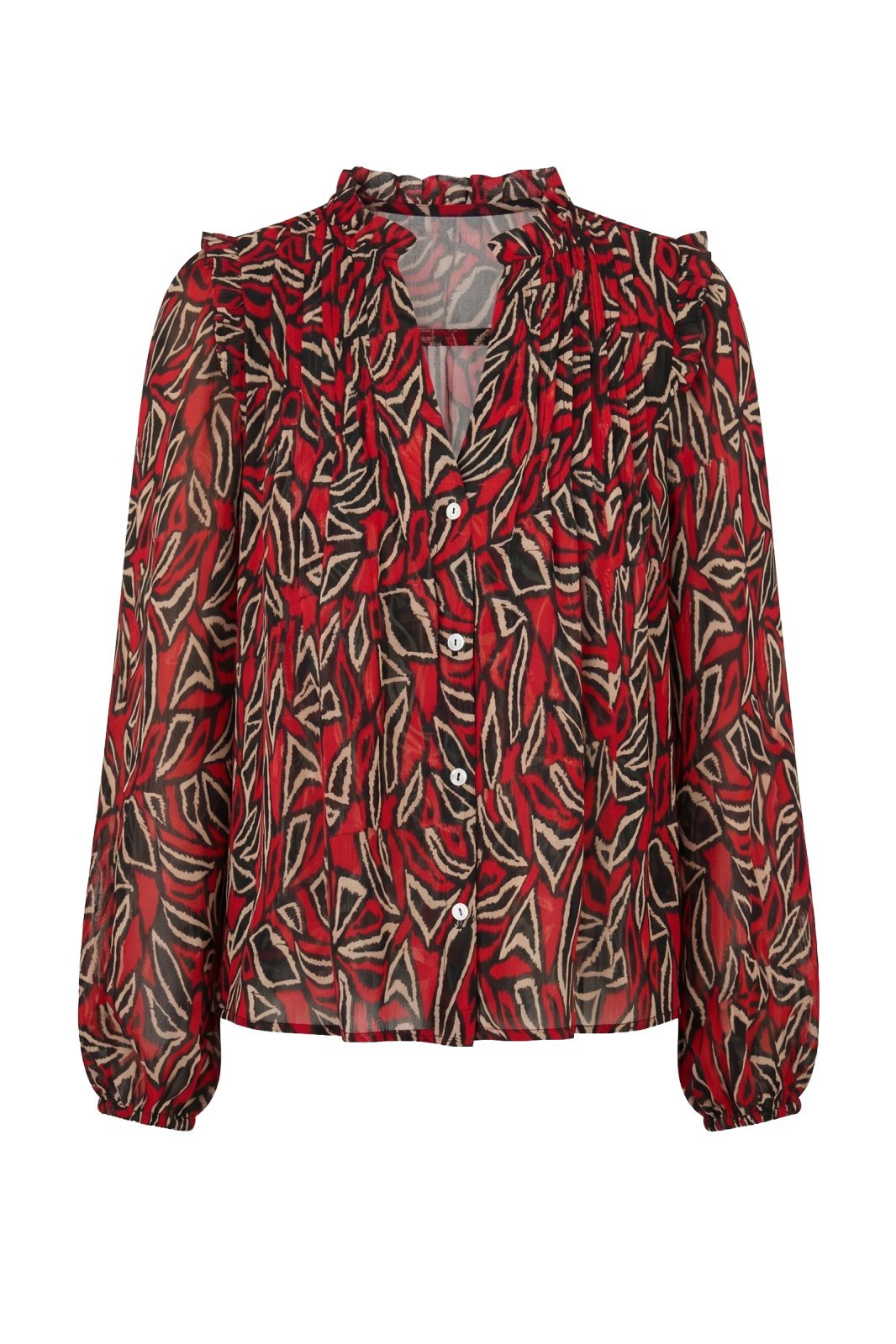 Pintuck Printed Blouse from Liverpool - High Call Outfitters