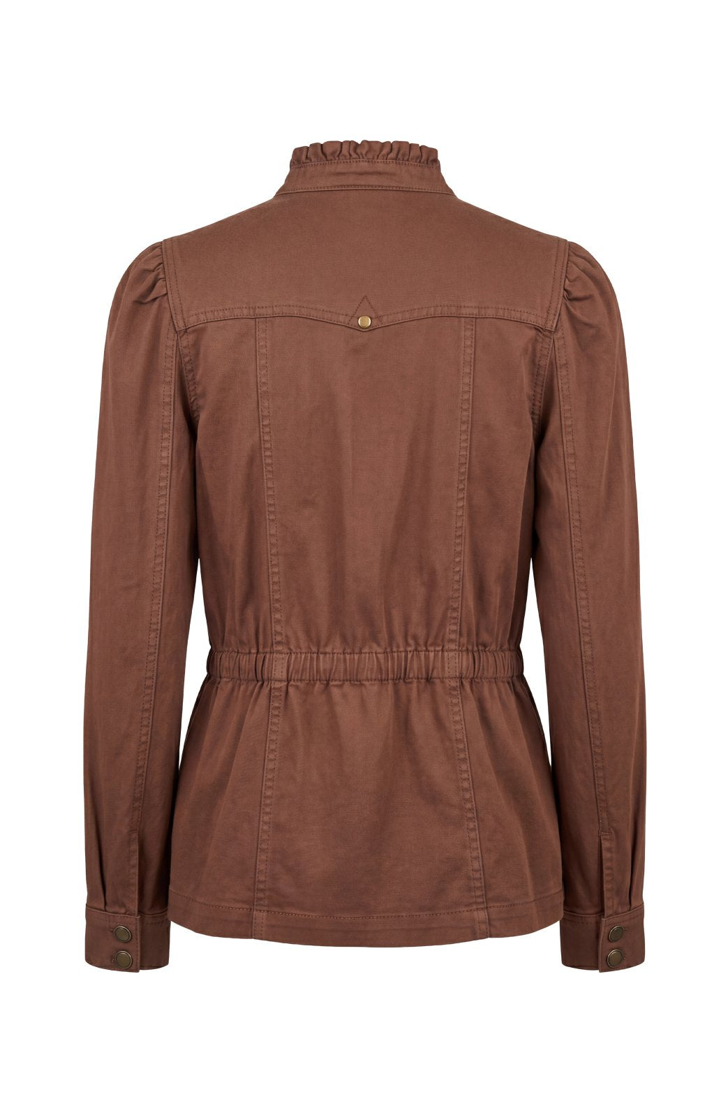 Puff Sleeve Trucker Jacket with Ruffle Collar from Liverpool