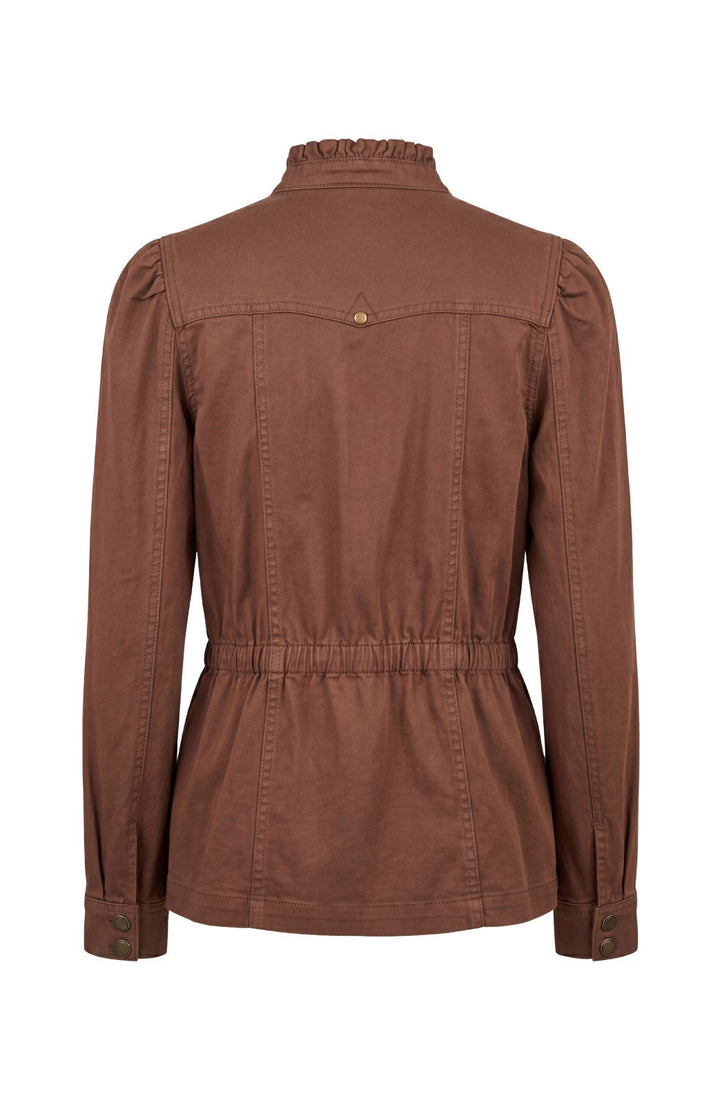 Puff Sleeve Trucker Jacket with Ruffle Collar from Liverpool