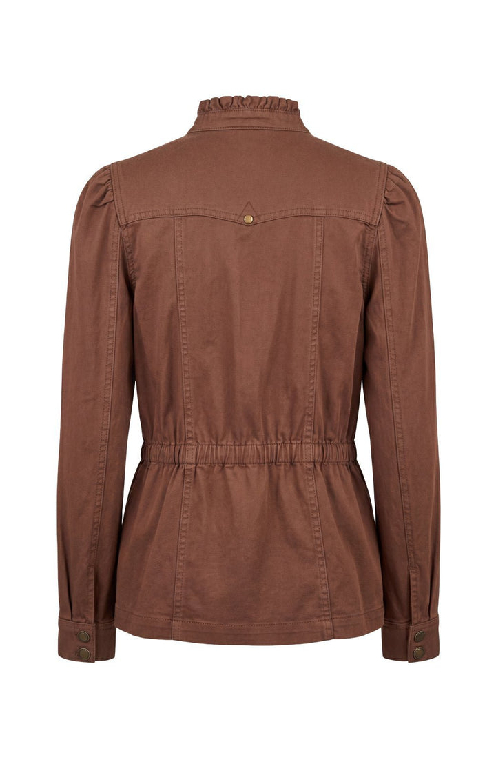 Puff Sleeve Trucker Jacket with Ruffle Collar from Liverpool - High Call Outfitters