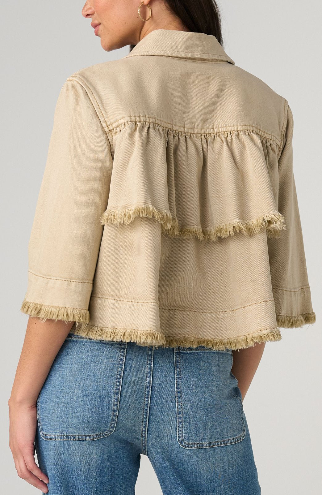 3/4 Sleeve Flounce Jacket from Liverpool - High Call Outfitters