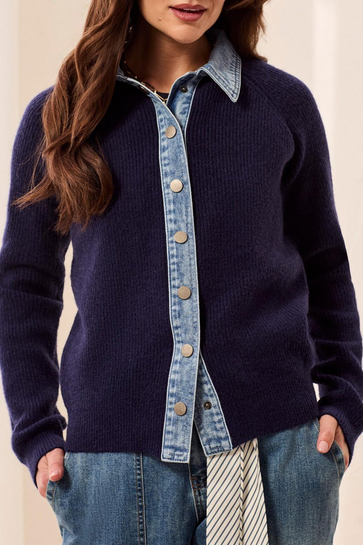 Mixed Media Sweater Cardigan from Tribal