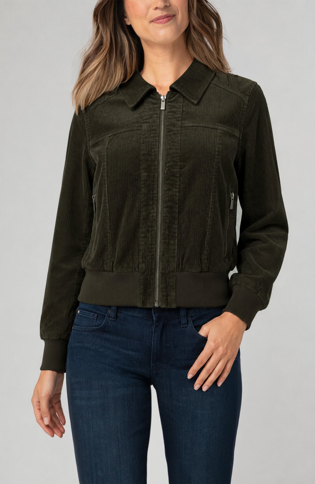 Zip Front Collared Bomber Jacket from Liverpool - High Call Outfitters