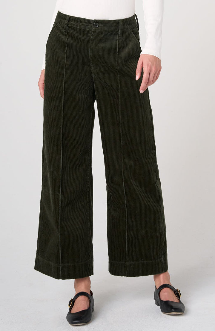 Mid Rise Crop Wide Leg Corduroy Pant from Liverpool - High Call Outfitters