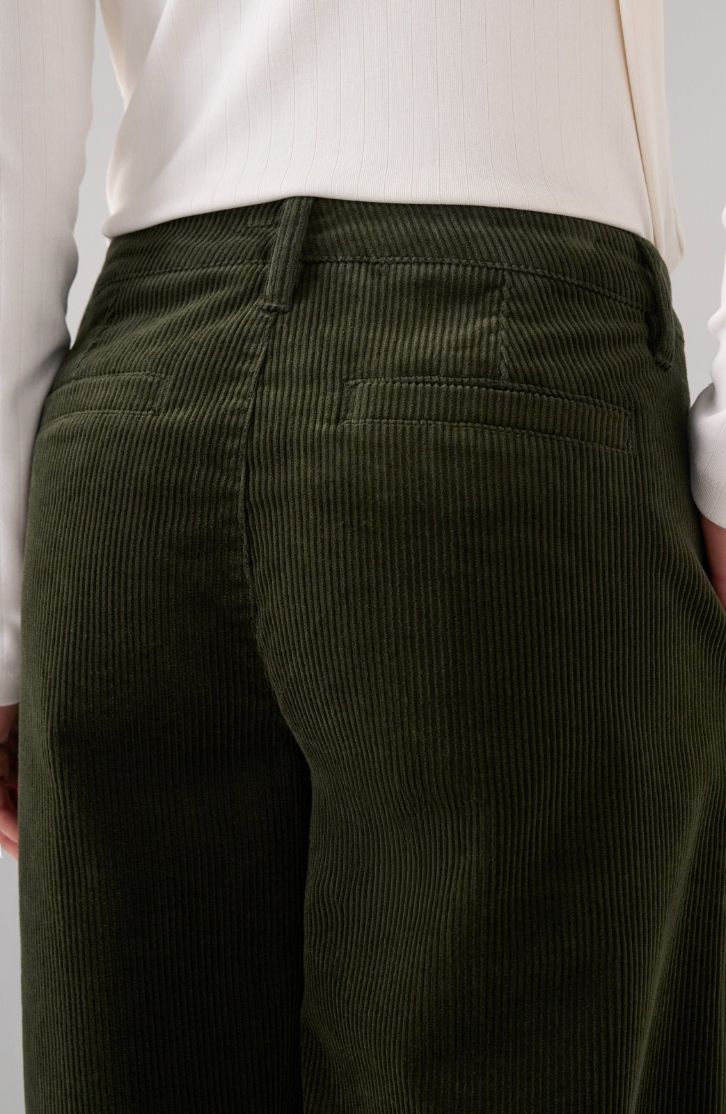 Mid Rise Crop Wide Leg Corduroy Pant from Liverpool - High Call Outfitters