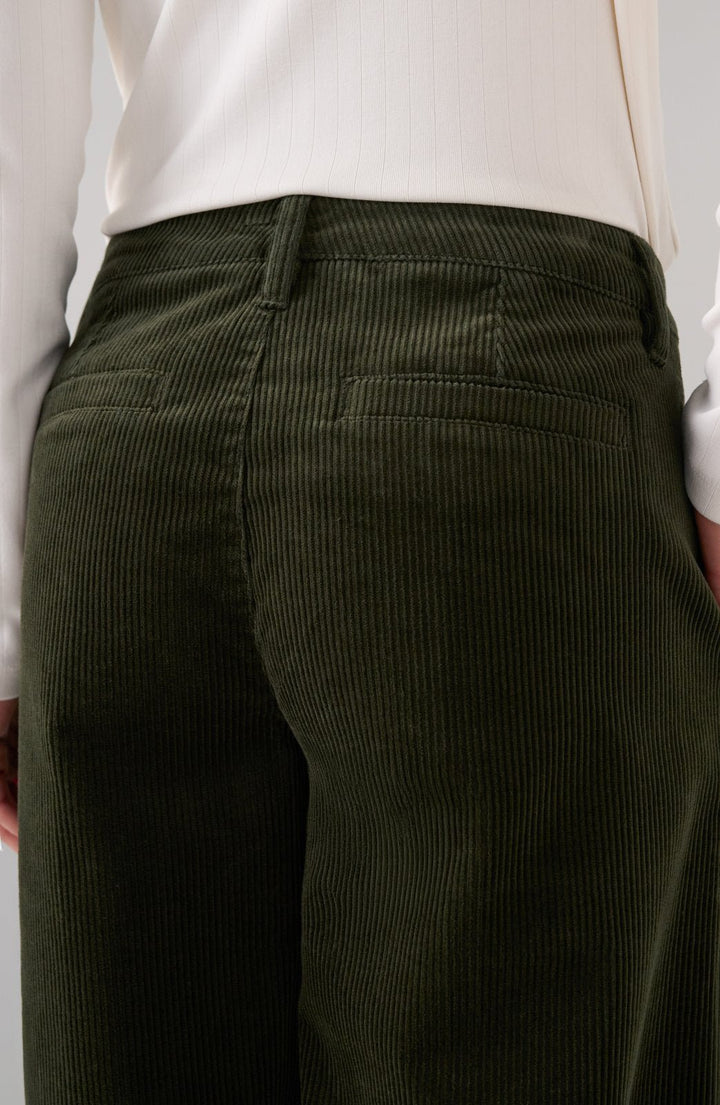 Mid Rise Crop Wide Leg Corduroy Pant from Liverpool - High Call Outfitters