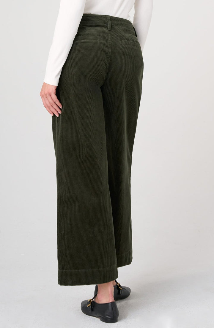 Mid Rise Crop Wide Leg Corduroy Pant from Liverpool - High Call Outfitters