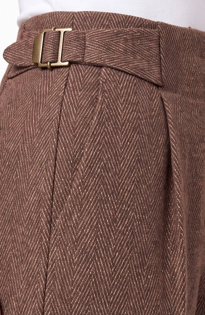 High Rise Pleated Wide Leg Trouser w/Side Tabs from Liverpool - High Call Outfitters