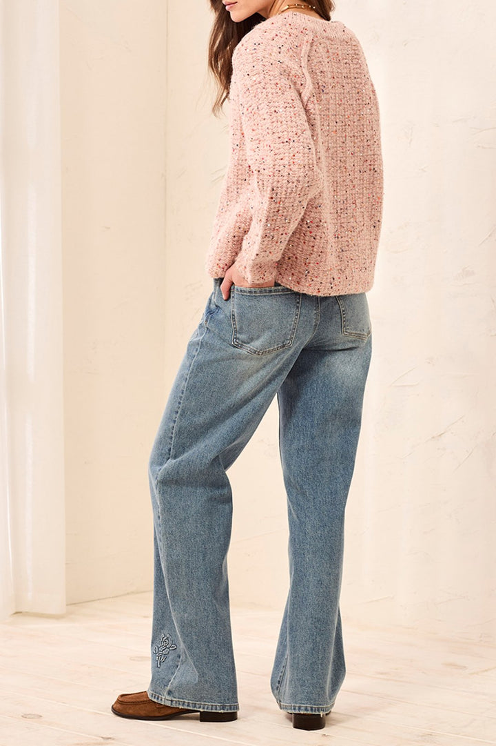 Tweed Like Sequin Sweaterd Cardigan from Tribal