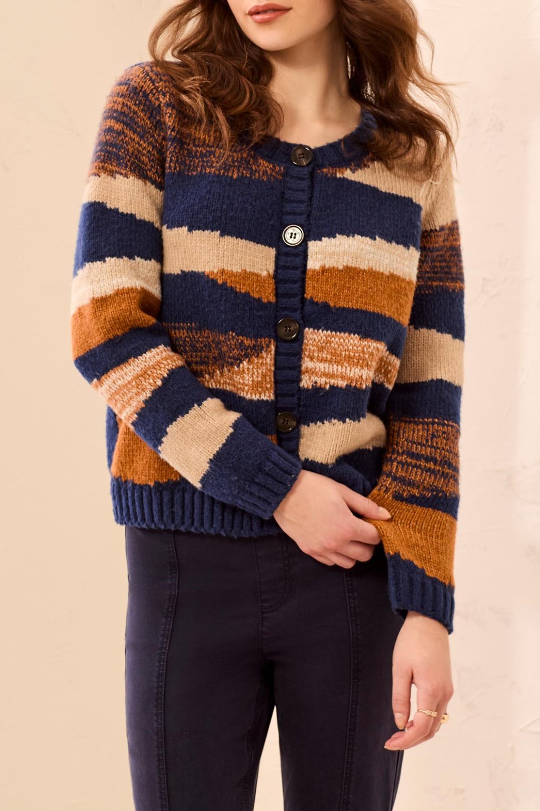 Landscape Button Front Sweater Cardigan from Tribal