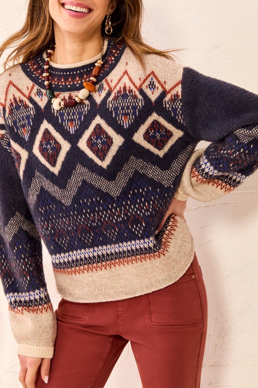 Mock Neck Sweater from Tribal