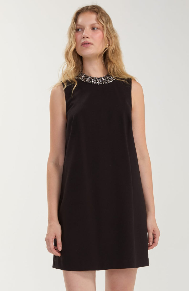 Sleeveless Dress with Embellished Neckline from Liverpool